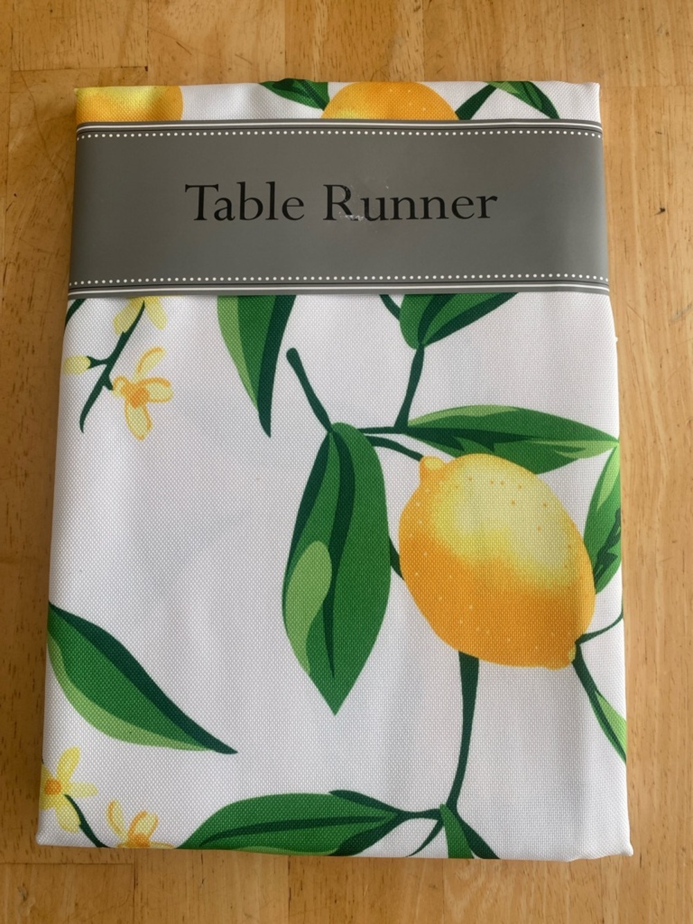 Lemon Print Table Runner - Vibrant Yellow and Green